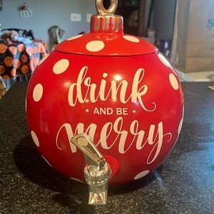 Red Polka Dot Beverage Dispenser